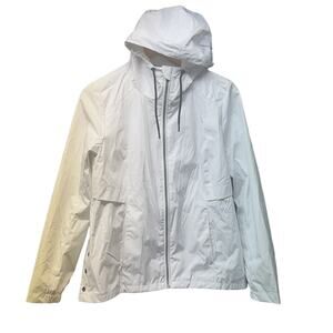 Calvin Klein  Performance Hooded Full-Zip Jacket Windbreaker - White - Size: S